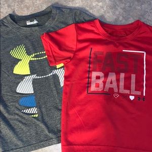 2 - Boys 3T Under Armour Heat Gear T’s